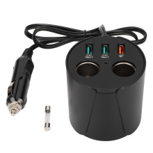 Elegantes und effizientes 80-W-Autoladegerät mit USB-Anschlüssen, Voltmeter zur Fahrzeugzustandsüberwachung, intelligenter IC-Technologie für