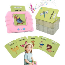Pocket Speech for Toddlers, Intelligent Learning Aid, Adjustable Card Early Educational Device Pink