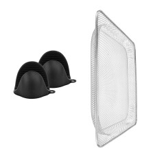 Silikon-Ofenhandschuhe, antihaftbeschichtet, für Luftfritteuse,