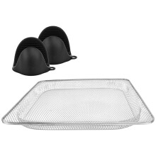 Air Fryer Basket Non Stick Oven Basket Silicone Oven Mitts