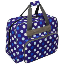 Sewing machine case, 45 x 21 x 37 cm, carrying bag for sewing machines and accessories with padded handle, blue