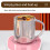Warmer Cup Heating Pad Gadget Coffee Beverage Drinks USB-Pink 6