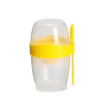 Ontbijtbekers voor onderweg met aparte vakjes voor melk en ontbijtgranen, ergonomische BPA-vrije containers die voorkomen dat de inhoud doorweekt