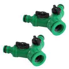 Divisore d'acqua di alta gamma, connettore a doppio rubinetto per un'irrigazione del giardino senza problemi, materiale plastico di qualità che