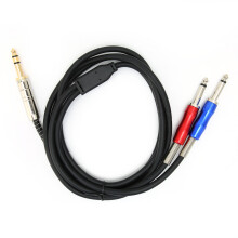 6,35 mm audiokabel voor dual-mono conversie, robuuste flexibele rubberen mantel voor een lange levensduur, goede geluidskwaliteit, stabiel geluid.