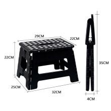 Robuster, klappbarer Tritthocker aus Kunststoff, 23 cm hoch, tragbar, für den Innenbereich, platzsparendes Design, rutschfeste Oberfläche,