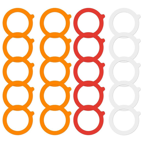 20x Silicone Jar Gaskets Replace Airtight Rubber Rings