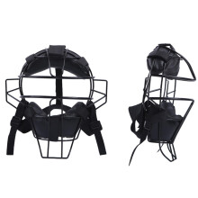 Referee Face Mask, Adjustable, Full Face Mask, Lightweight, Traditional, Secure Fit, Wire Frame, Full Face Softball Field Mask for Adults Black