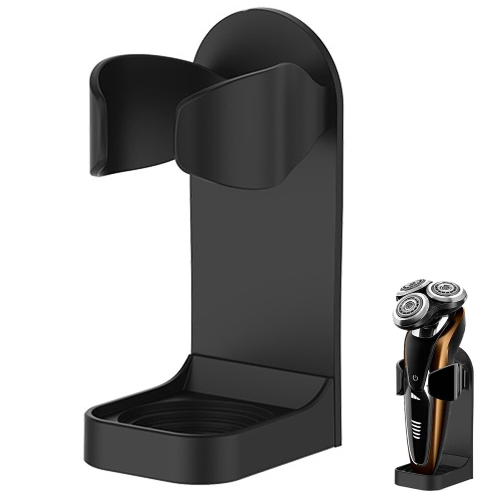 Razor Holder for Shower Screen, Adjustable Electric Shaver Stand, SelfAdhesive Shower Razor Holder with Drain Hole, Plastic Razor Stand for Men