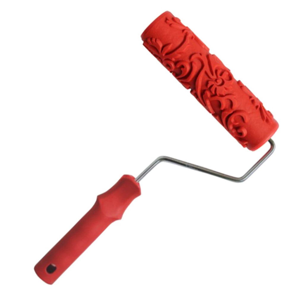 Paint Roller, 7 Inch Embossed Painter's Roller, Structural Roller, Patterned Paint Roller With Handle For Home, Diy, Wall Decoration 9365049442916