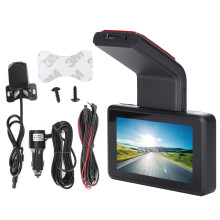 Cámara de salpicadero con pantalla táctil y visión nocturna, monitorización remota las 24 horas para coches con función WiFi, lente ultra gran