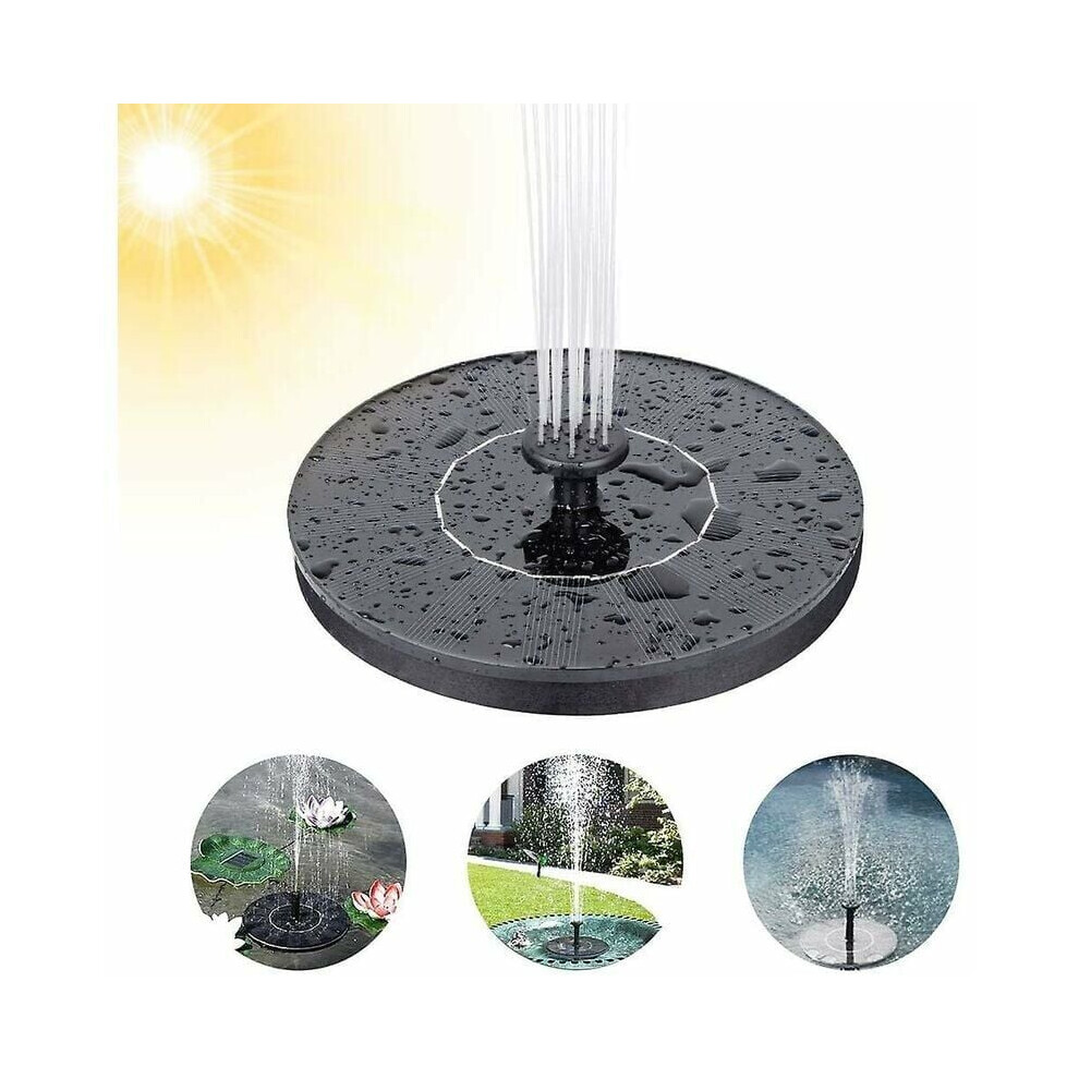 Eco-Friendly Solar Fountain, Floating Solar Fountain With 6 Spray Nozzles For Bird Baths, Aquariums, Small Ponds, Swimming Pools, Gardens 9139052741942
