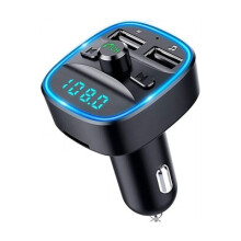 Kabelloser Autoradio-Empfängeradapter, Bluetooth-FM-Transmitter für Autos mit MP3-Player-Unterstützung, USB-Speicher, zwei USB-Ladeanschlüssen,