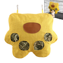 Hasenhalter, Hay Bag Small Animal Feeder Storage Bag 4Hole Washing Feed Dispenser for Feeding Supply Hamster Gerbil Tortoise