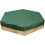 Hexagonal Oxford Fabric Sandpit Cover Drawstring Waterproof Shelter Green Ref: 1205 3