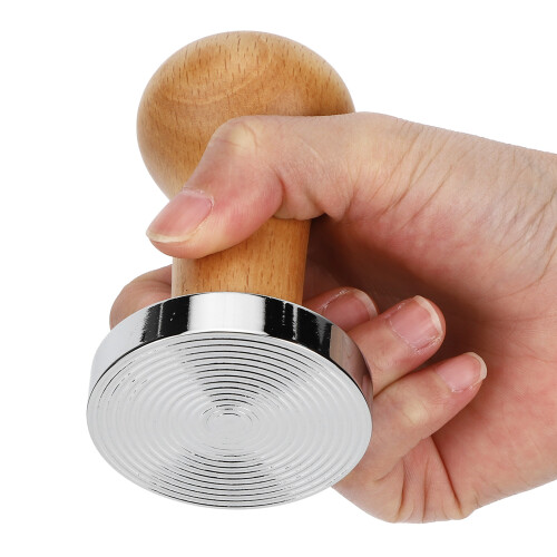 Αξεσουάρ Espresso για Barista, Πατητήρι Καφέ 53mm με Επίπεδο Πάτο και Βάση από Ανοξείδωτο 1