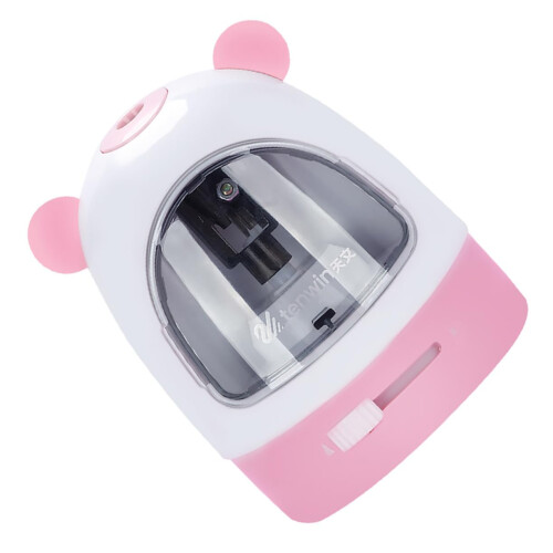 Battery Operated Pencil Sharpener, Electric Pencil Sharpener, Automatic Pencil Sharpener, Plastic Pink Stationery Sharpener