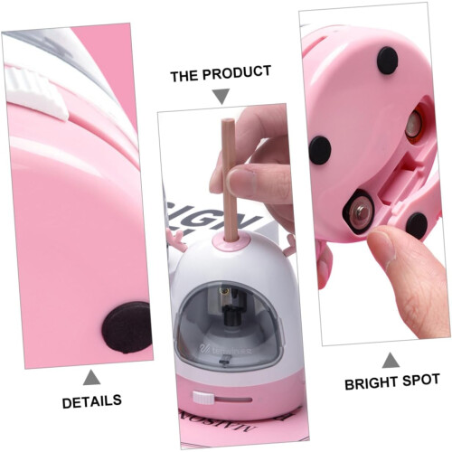 Battery Operated Pencil Sharpener, Electric Pencil Sharpener, Automatic Pencil Sharpener, Plastic Pink Stationery Sharpener 1