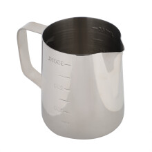 Jarra para Vaporizar Café e Leite, em Aço Inoxidável, Ideal para Espresso, Tamanho Portátil, Vaporização Suave de Leite, Alça Ergonômica para