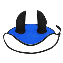 Breathable polyester mesh equestrian products, lightweight and horse ear covers that prevent detachment, dark blue