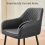 AINPECCA 2PCS Dining Chairs PU Padded Seat Dark Grey Home 5