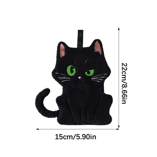 Double Layers Absorbent Hand Towel In Cats Pattern-combination 2