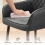 AINPECCA 2PCS Dining Chairs PU Padded Seat Dark Grey Home 6