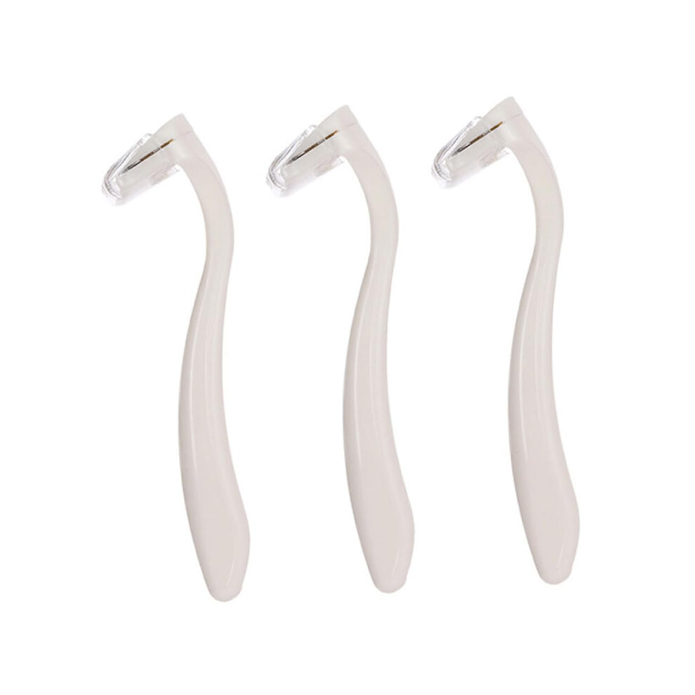 3 Pieces Razor Tool Leg Hair Razor Leg Hair Razor Women Razor Body Hair Razor Women Razor Arm Hair Razor Stainless Steel White