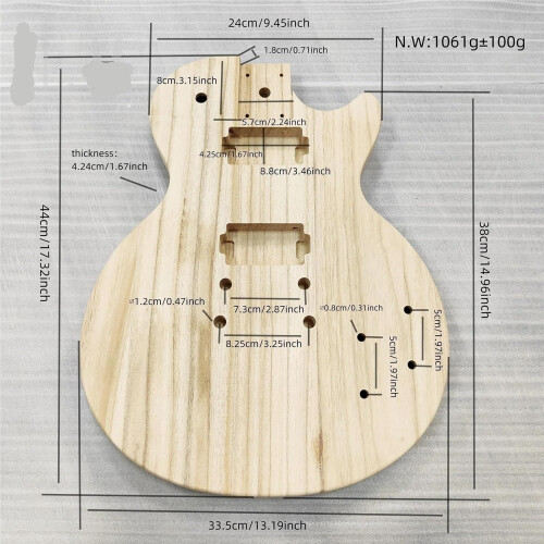 DIY Kit for LP Electric Guitar Body Modification Template Spray Paint 1