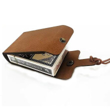 Travel Cribbage, Foldable Cribbage, Travel Game Set, Includes Playing Cards Faux Leather for Cribbage Lovers (Brown, 10 x 7 cm) Brown 10X7cm