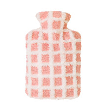 Reusable Warm Hand Warmer for Winter PVC Stress Relief Hot Water Bottle Bag with Knitted Soft Plush Cover Warm Hand Warmer