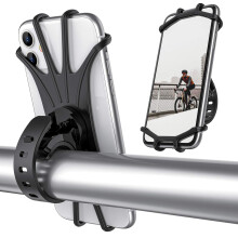 Silikonenet cykelholder til telefon, holdbar konstruktion4 landevejscykel, gruscykel, mountainbike, by-/hybridcykel, gearcykel, motorcykeltyper