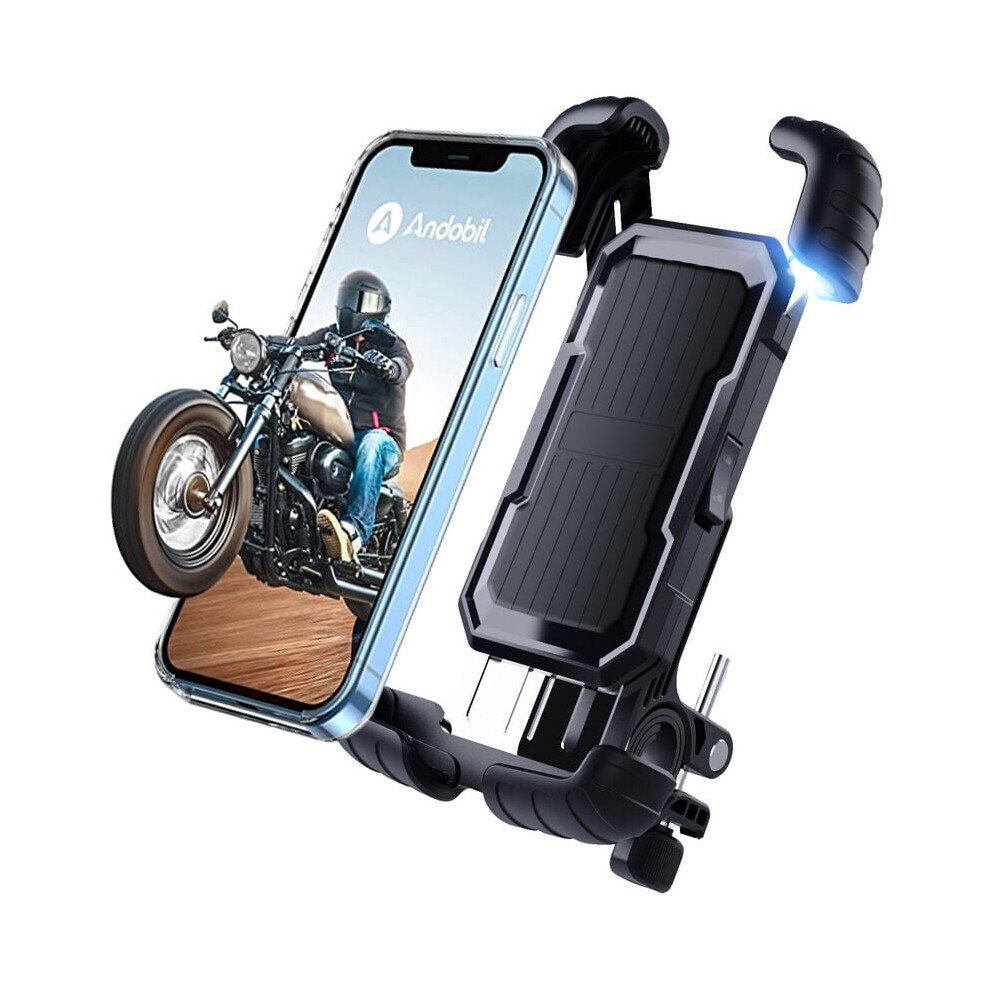 Bike Smartphone Mount W/ Full Protection, Quick Release Handlebar Clamp 4 Bicycle & Motorcycle, Shockproof Design Ensures Safer Super Stable Cycling 9139052730731