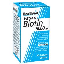 HealthAid Biotin 5000ug - 60 Vegan Capsules