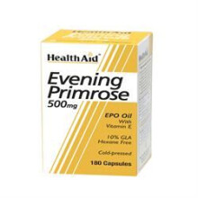 Health Aid Evening Primrose Oil 500mg + Vitamin E, 180 Caps