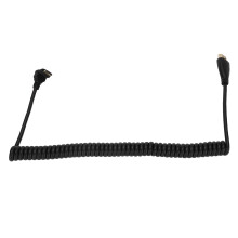 Cablu spiralat spiralat cu compatibilitate HDMI și transmisie de semnal audio video de înaltă definiție, conectori placați cu aur, securizați