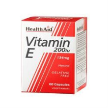 Health Aid Vitamin E 200iu Natural, 60 Vegetable Capsules