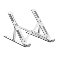 Laptopstandaard met ergonomisch ontwerp, gemaakt van aluminiumlegering en in 7 standen verstelbaar voor optimaal comfort.