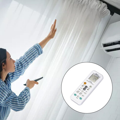 Télécommande universelle pour climatiseur avec écran LCD, personnalisation facile, design compact, compatibilité multimarque et système de 2