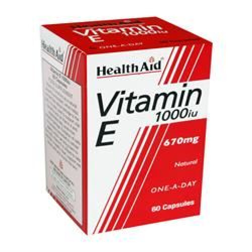 Health Aid Vitamin E 1000iu Natural, 60 Capsules