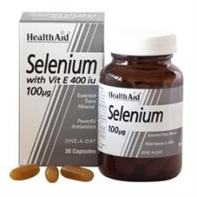 Health Aid Selenium 100mg + Vitamin E 400iu, 30 Capsules