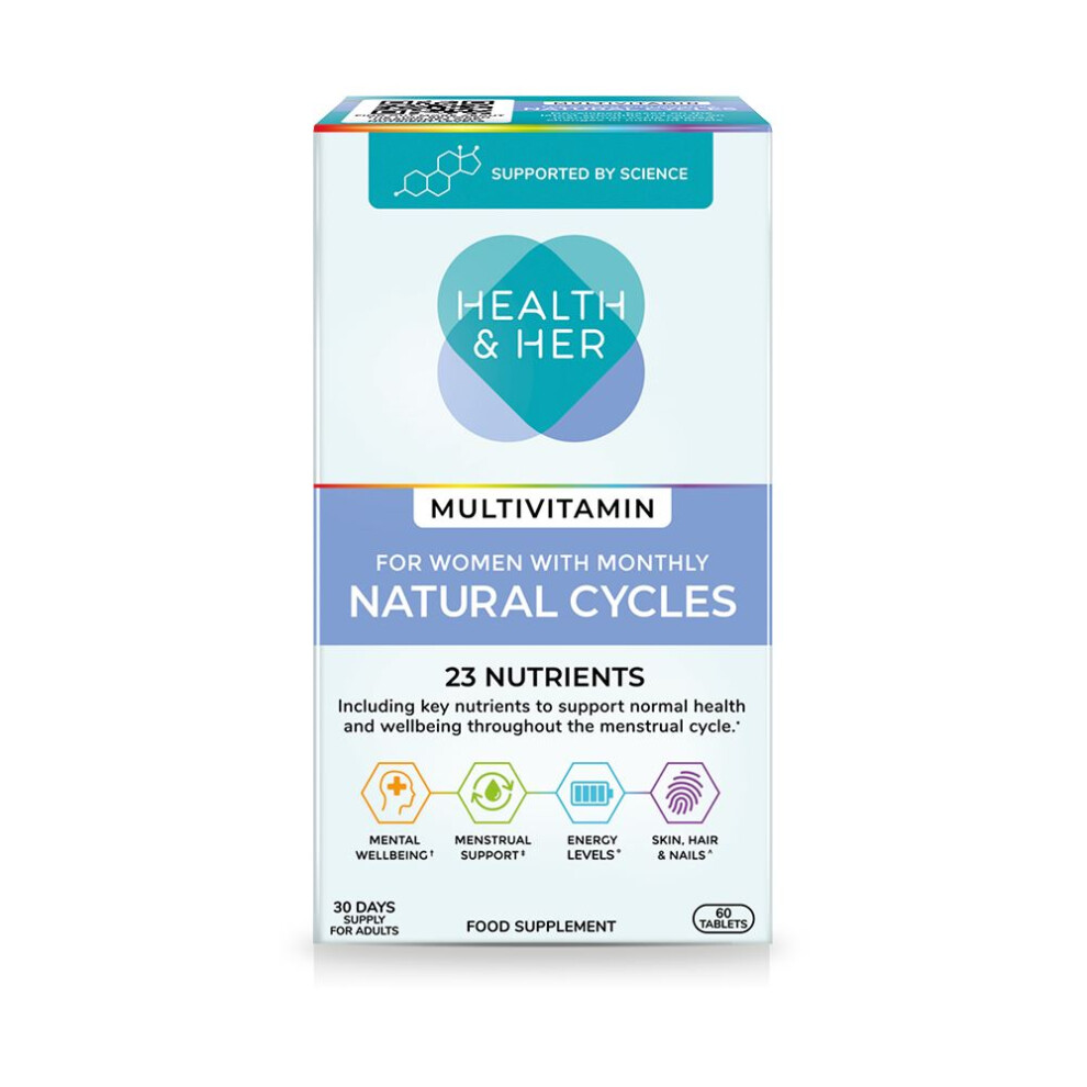 Health & Her Multivitamin For Women With Monthly Natural Cycles - Supplements For Women - Nutrition And Wellbeing Support For Menstrual Cycle - 1