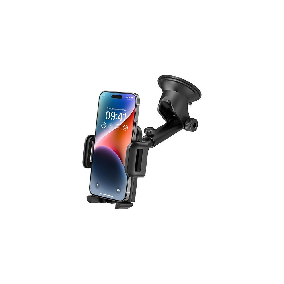 Car Phone Mount W/ Washable Suction Pad, Extendable Arm 4 Triangle Structure Stability & 360 Degree Rotation, Non-Slip Pads 4 Wide Compatibility 9139052731653