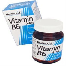 Health Aid Vitamin B6 (Pyridoxine HCl) 50mg, 100 Tablets
