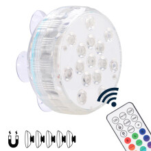 Luz decorativa multifuncional a bateria para banheiras de hidromassagem, lagos e muito mais. Controle remoto prático oferece flexibilidade na