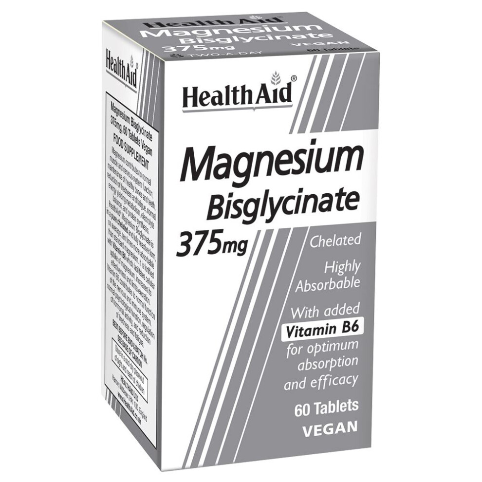 Healthaid Magnesium Bisglycinate 375Mg - 60 Vtabs