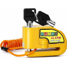 Blocco freno a disco con sistema di allarme da 110 dB, antifurto per moto, scooter e biciclette, lucchetto di sicurezza resistente alle alte