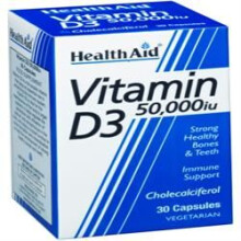 Health Aid Vitamin D3 50,000iu, 30 caps