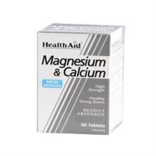 HealthAid Magnesium & Calcium - 90 Vegan Tablets