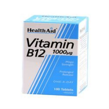 Healthaid Vitamin B12 (cyanocobalamin) 1000ug - Prolonged Release Tablets